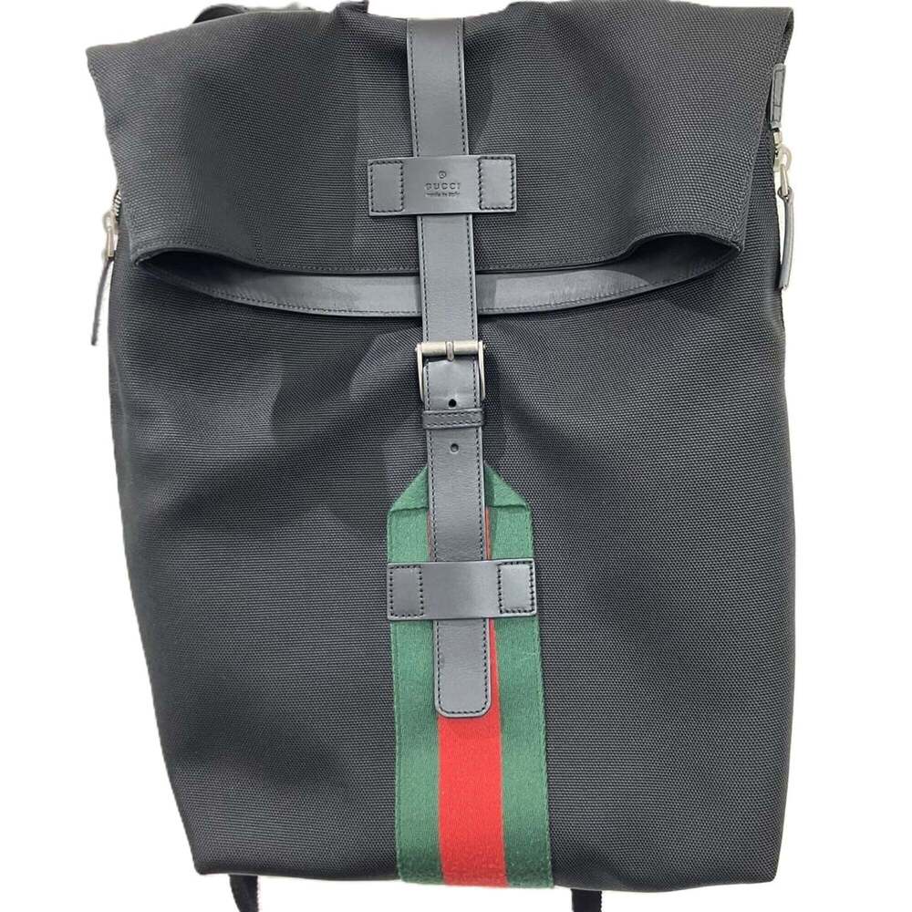 GUCCI Authentic Black Canvas Backpack - Picture 2 of 10